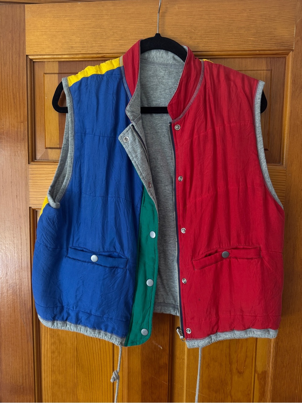 Vintage silk and cotton jersey REVERSIBLE Vest